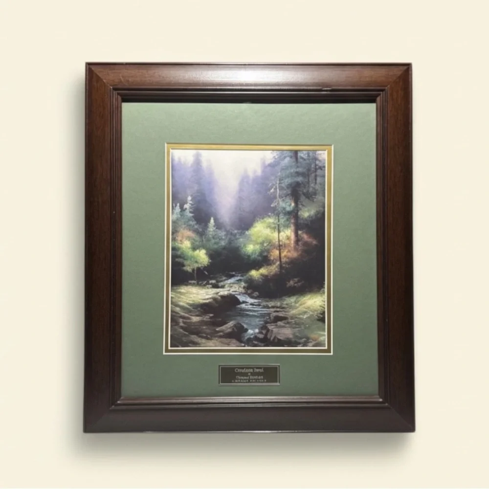 Thomas Kinkade Creekside Trail, Library Edition, Home Interior W/Certificate. ￼